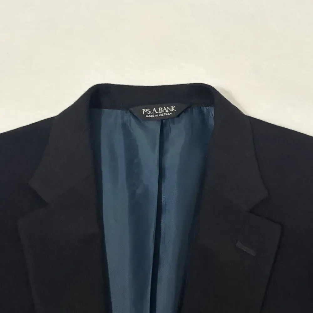 Jos A Bank Exec. Collection 44XL Black Wool Silk 70/30 Tailored Fit Sport Coat